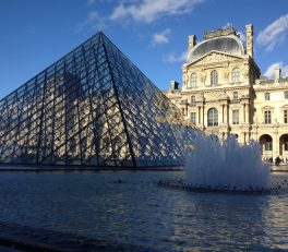 Louvre pyramid and courtyard