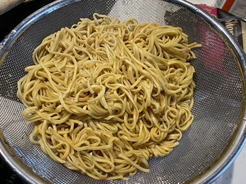 Cooked egg noodles