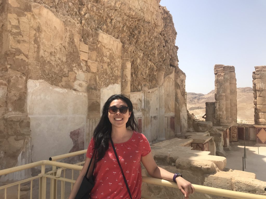 At the palace ruins at Masada