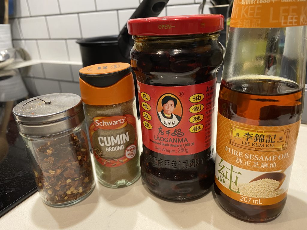 Flavourful ingredients for Sichuan Crispy Beef