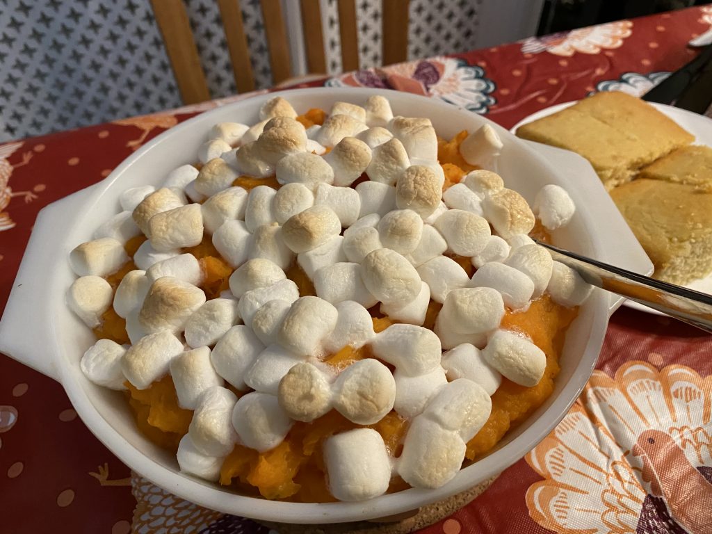 Sweet potato with marshmallow