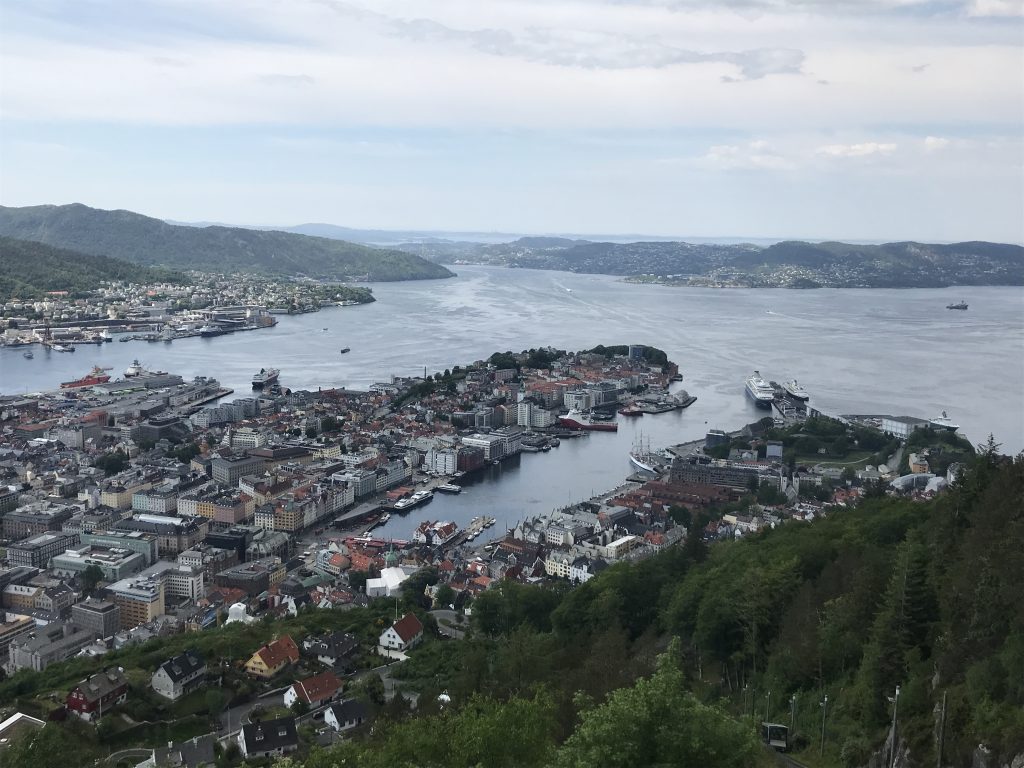 Beautiful view from Fløibanen - Bergstation