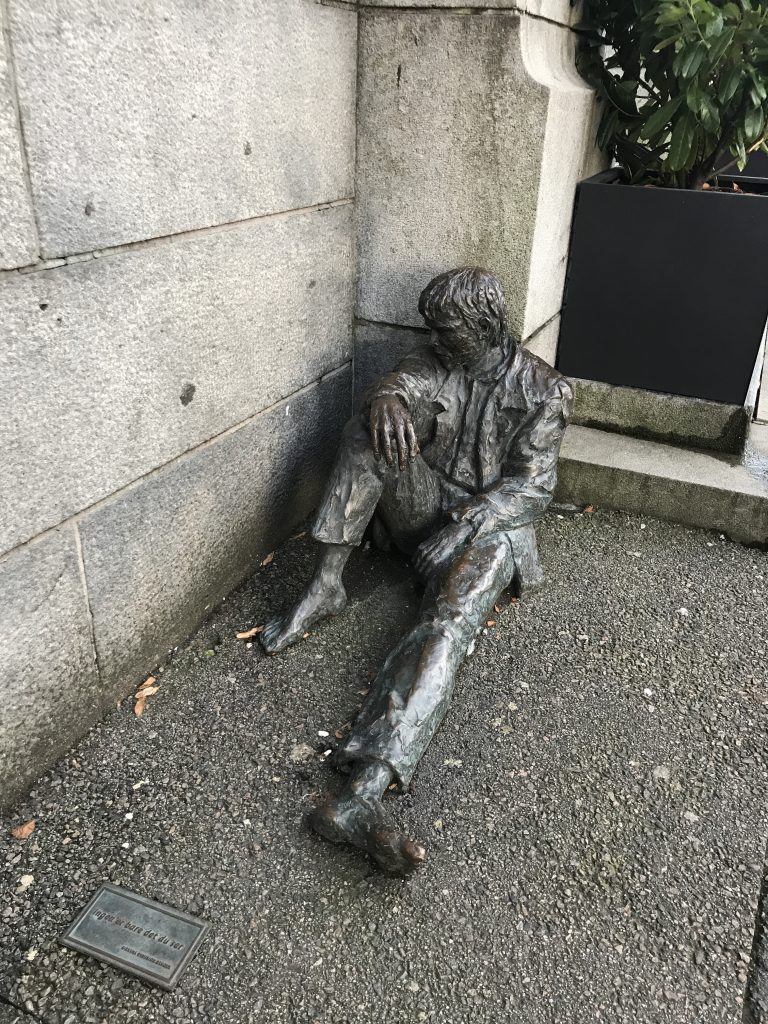 “The Homeless” - street art statue, Bergen