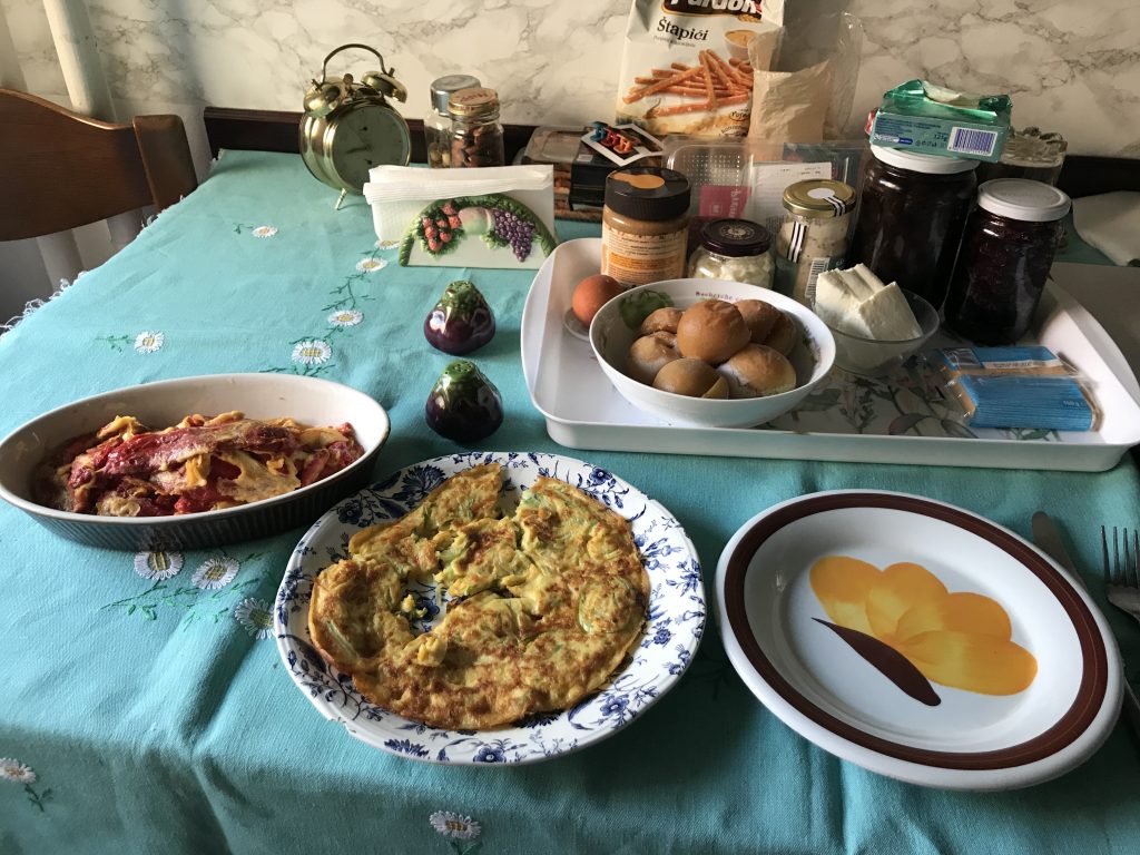 Amazing breakfast cooked by my friend's mom
