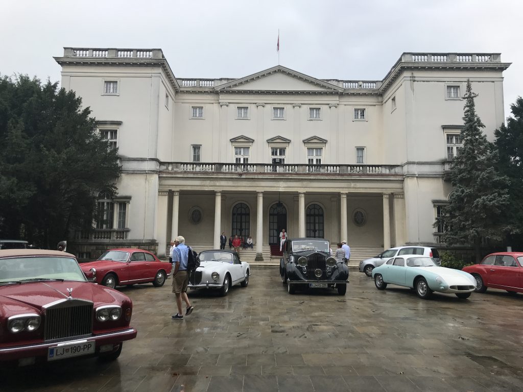 Old cars from Slovenia at the White palace in the Royal complex