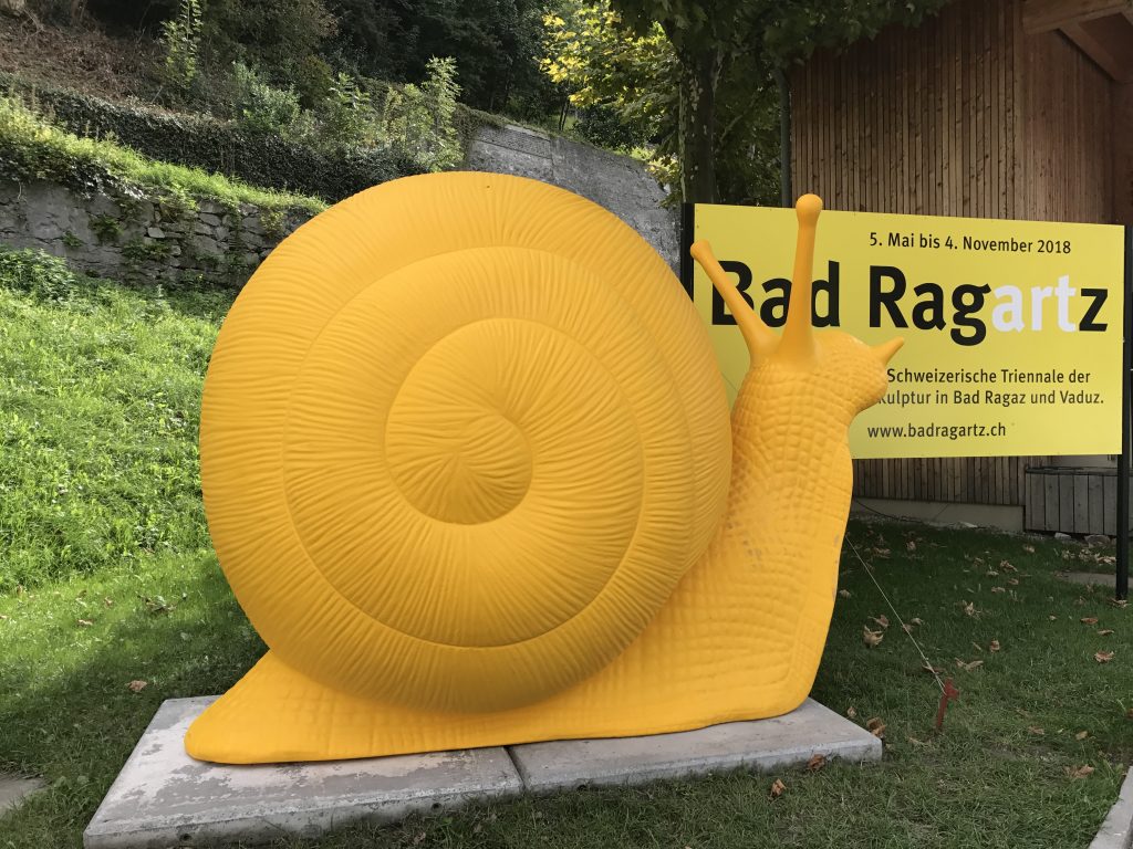 Snail art in Vaduz, Liechtenstein