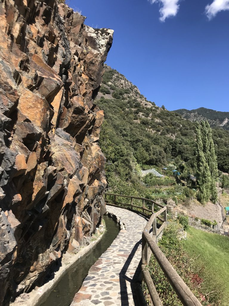 Walking along the irrigation trail, Andorra la Vella