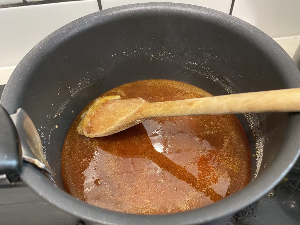 Making the caramel