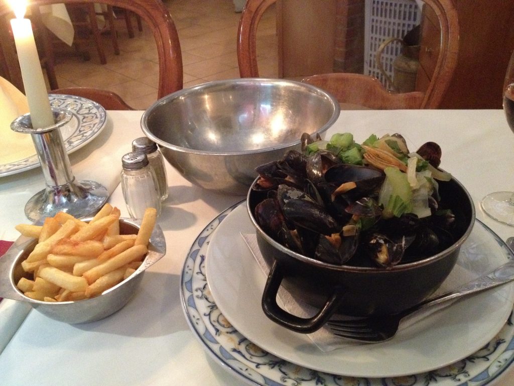 Moules frites, Mussels from Brussels