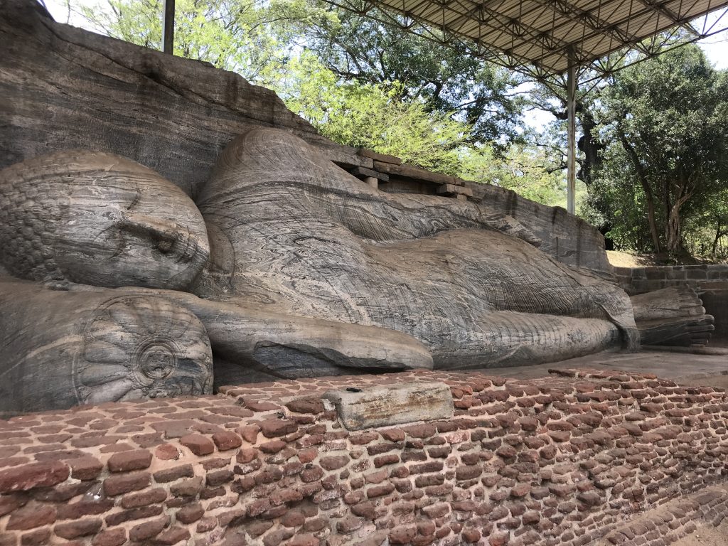 Reclining Buddha at Gal Vihara (Rock temple) in Polonnaruwa