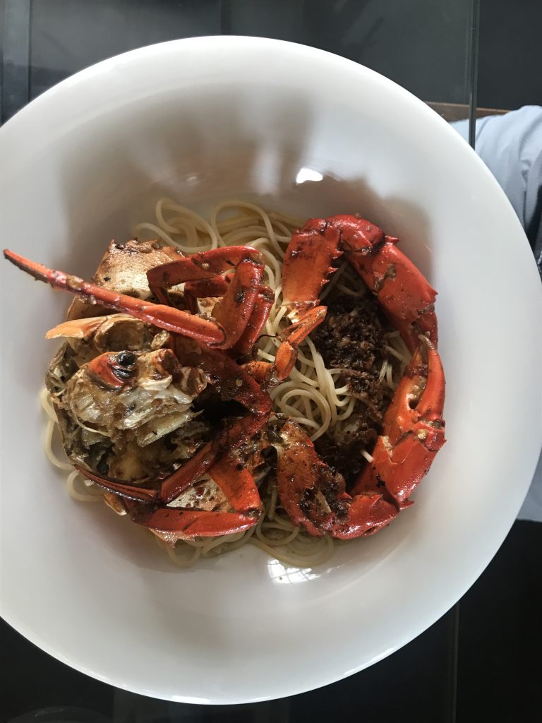 Crab pasta at The Tuna and the Crab