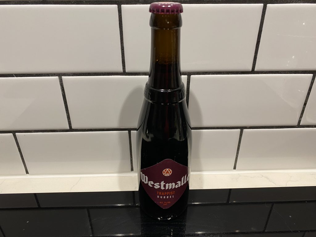 Westmalle Dubbel dark Belgian beer