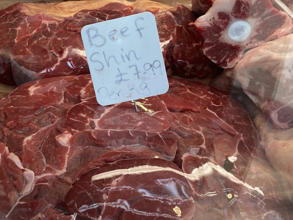 Beef shin from the local butchers