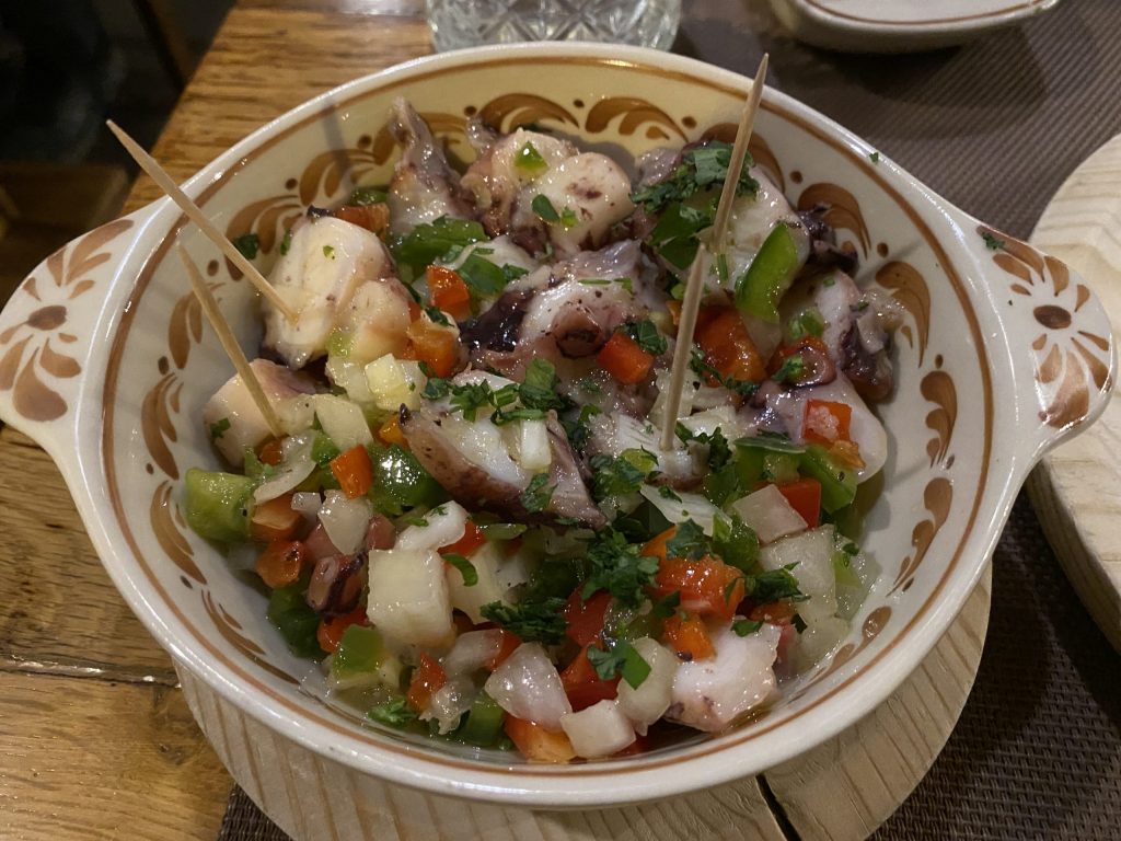 Octopus salad at Brasão Aliados