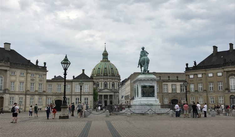 Amalienborg Palace with a view of St Frederik's