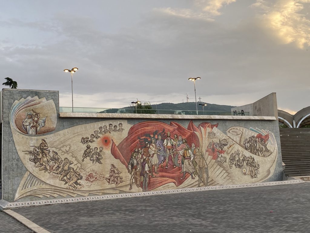 Skenderbeu Square mural