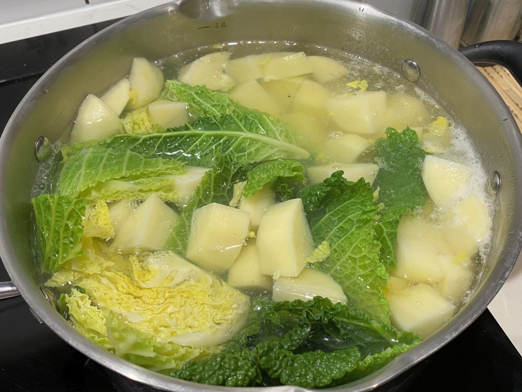 Potatoes and cabbage