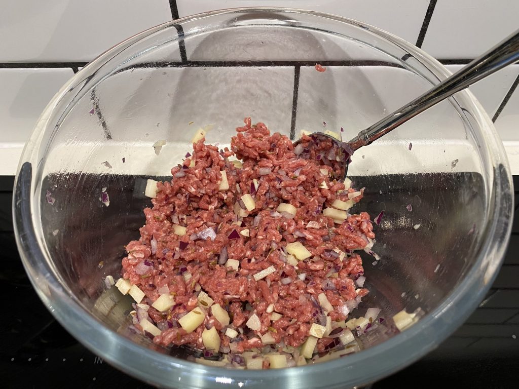 Meat filling mixture