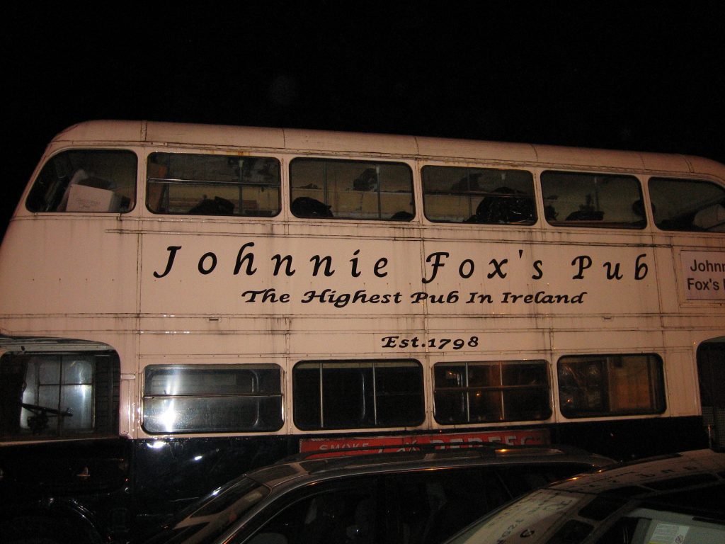 Johnnie Fox's Pub just up a hill near Dublin