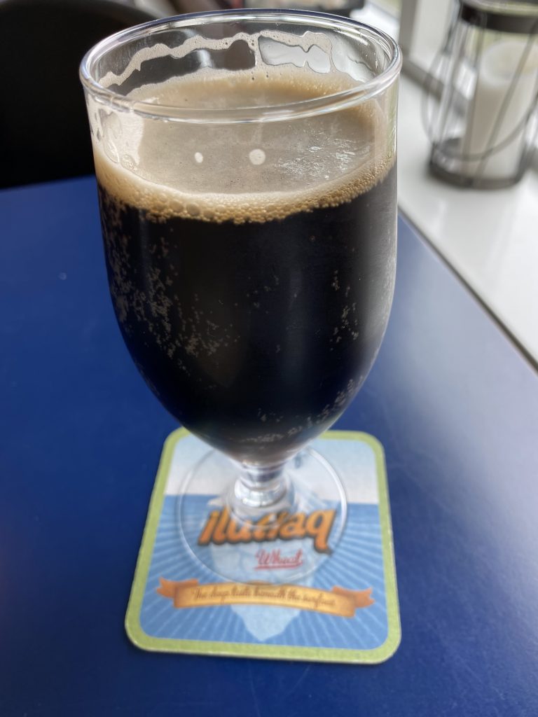Iluliaq stout beer at Cafe Iluliaq