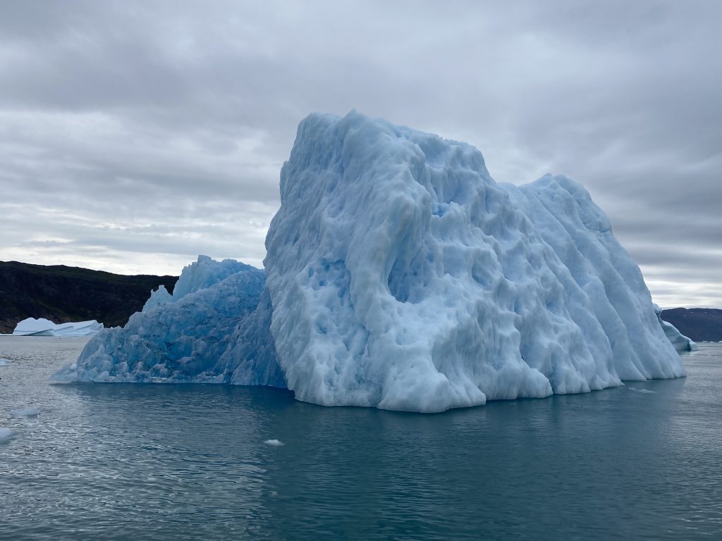 Beautiful blue iceberg in Qooroq fjord