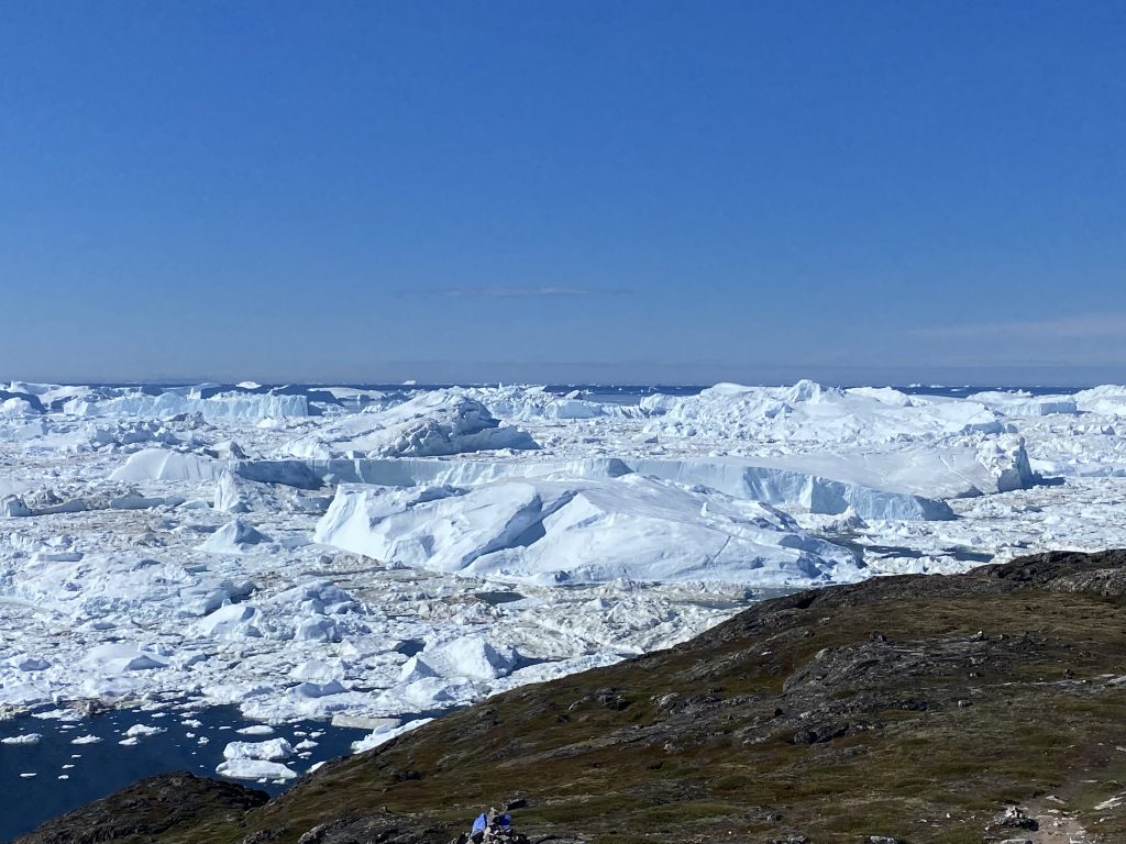 Hiking along the Ilulissat Ice Fjord