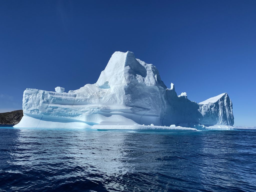 Disko Bay boat tour, iceberg shaped like a boat!