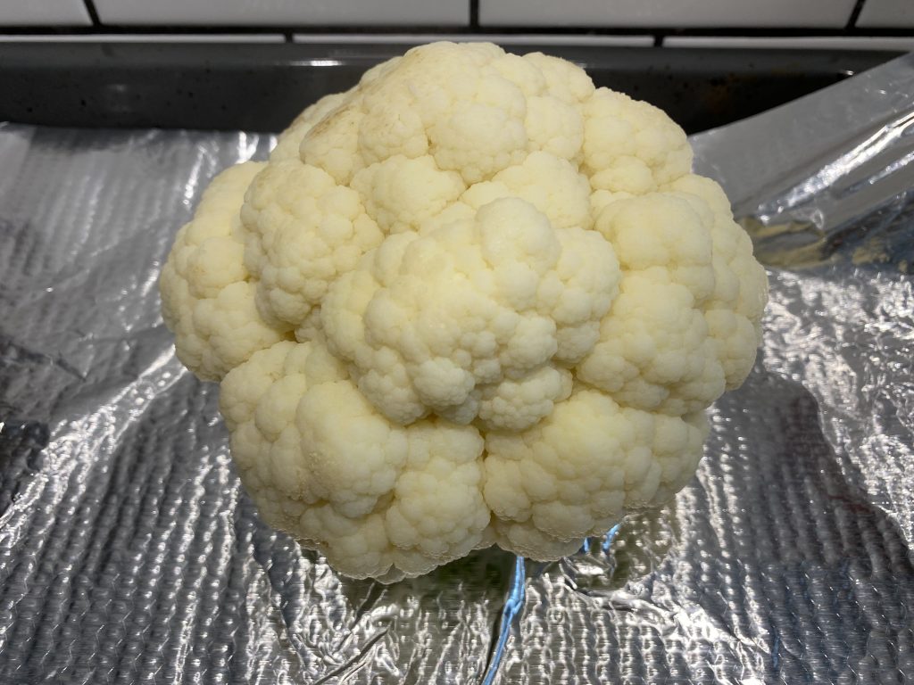 Cauliflower, parboiled and ready to roast