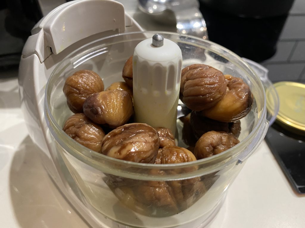 Chestnuts in the food processor