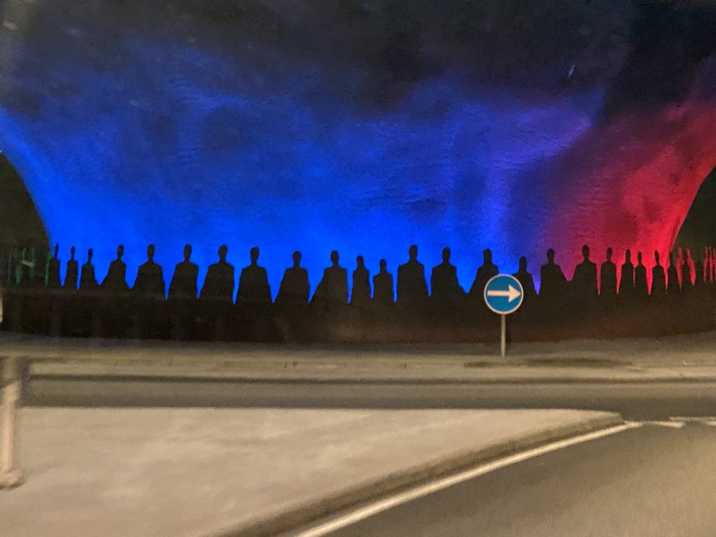 Roundabout inside the sub-sea tunnel Art by Faroese artist Trondur Patursson