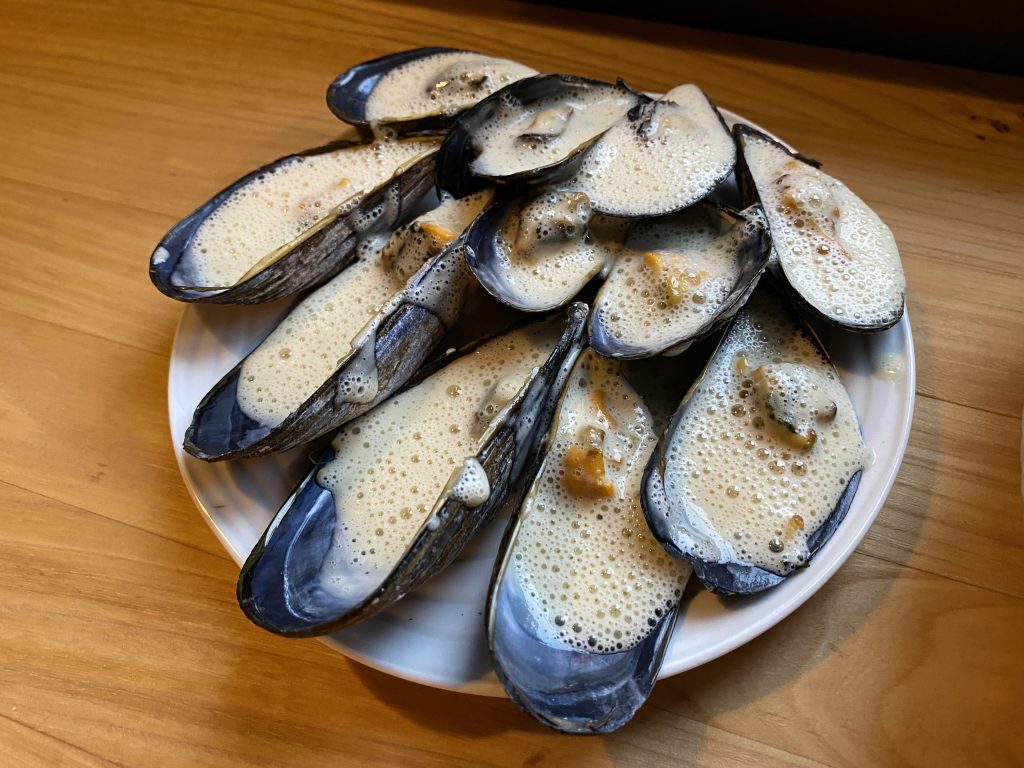 Tasting menu at ROKS blue mussels