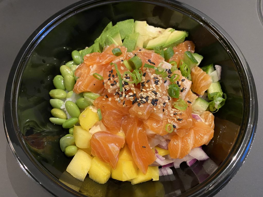 Salmon poke bowl from Etika sushi