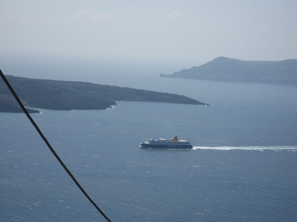 Blue Star Ferry which travels around the Greek Islands