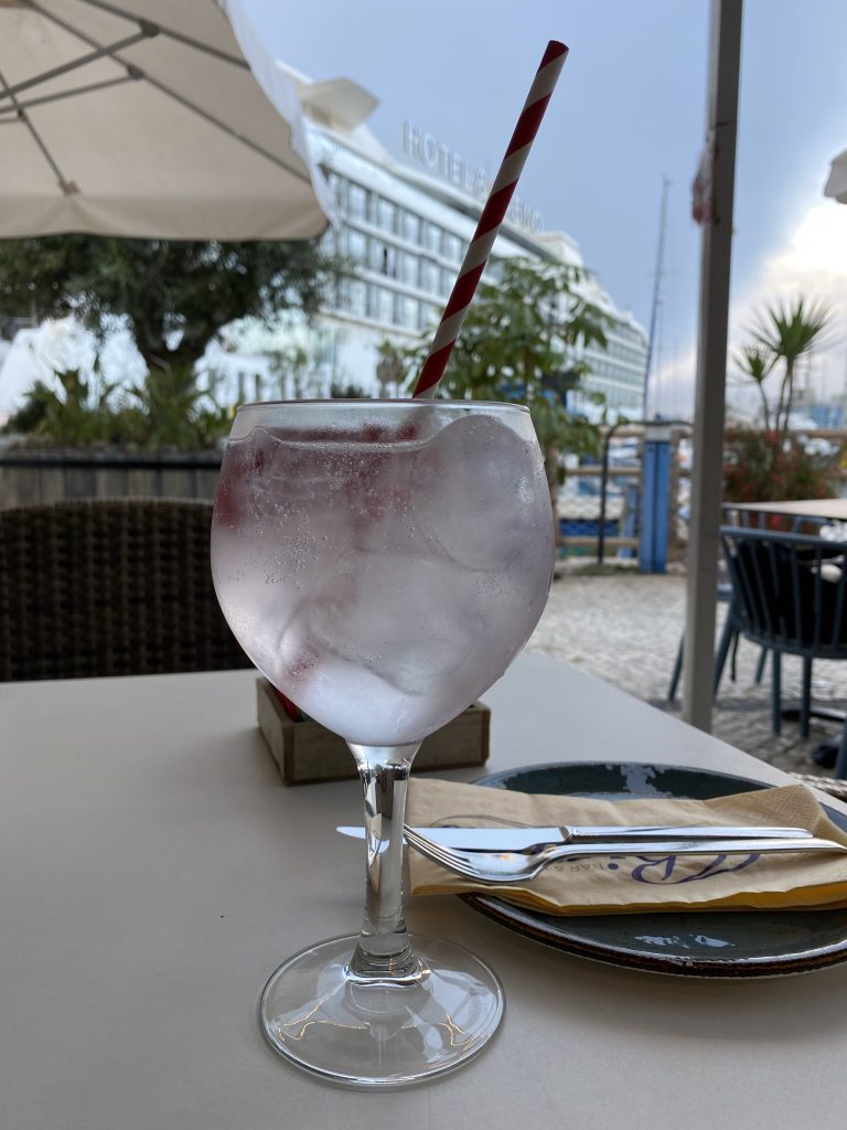 Puerto de Indias pink gin and tonic