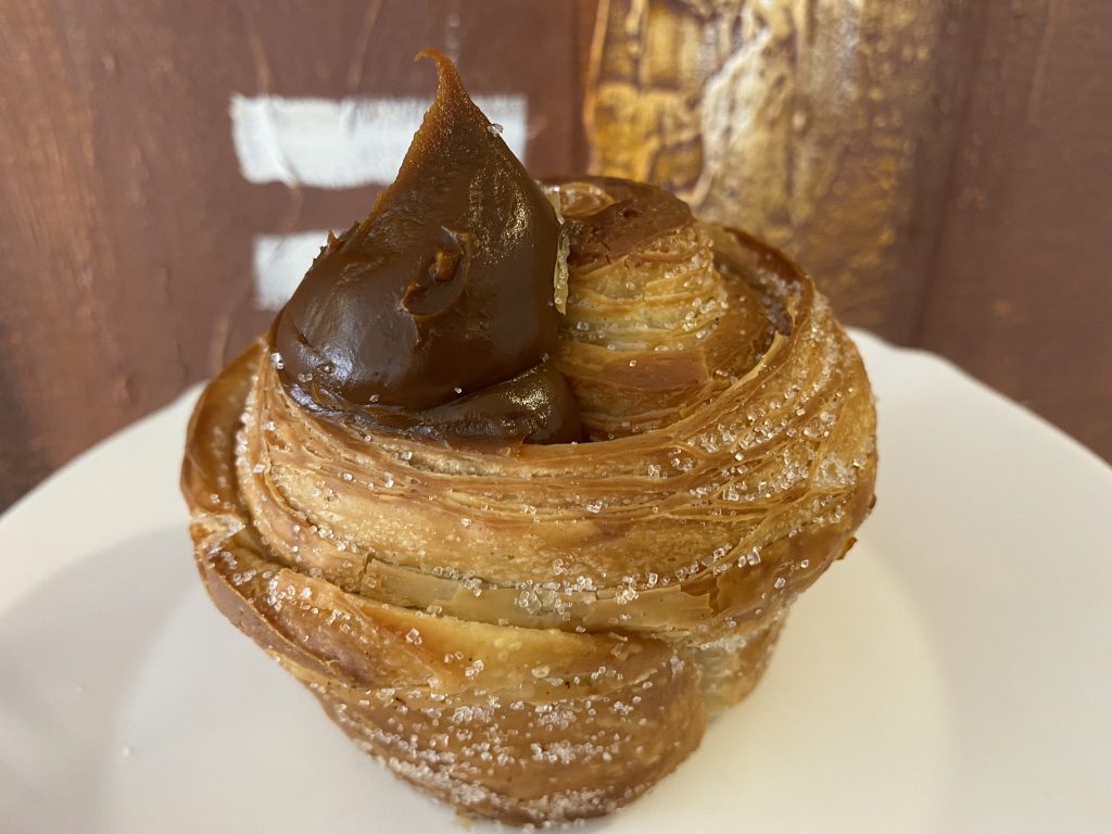 Cruffin with caramel from Maleva bakery