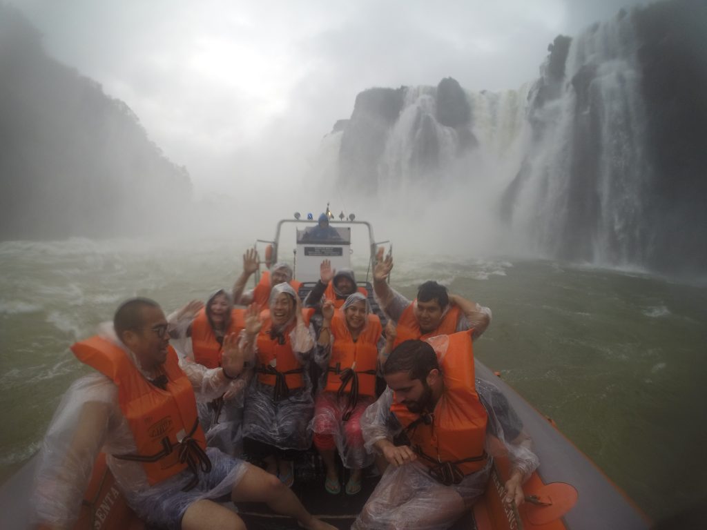 Rafting trip at Iguazu Falls, between Brazil and Argentina