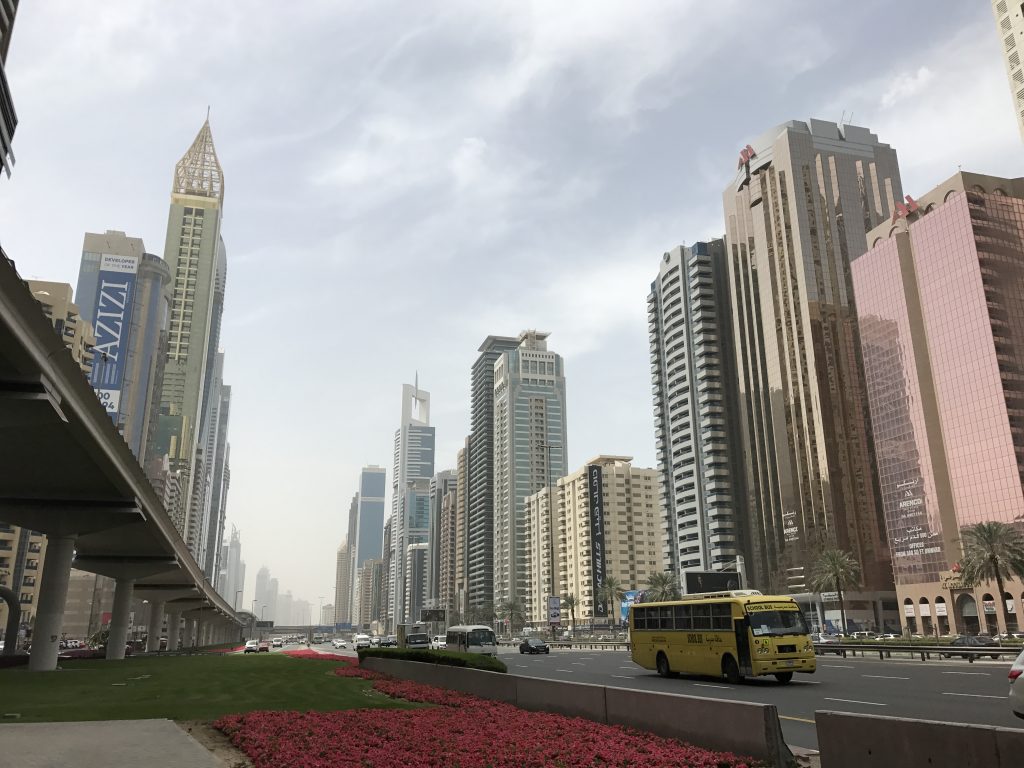 Downtown Dubai and the metro