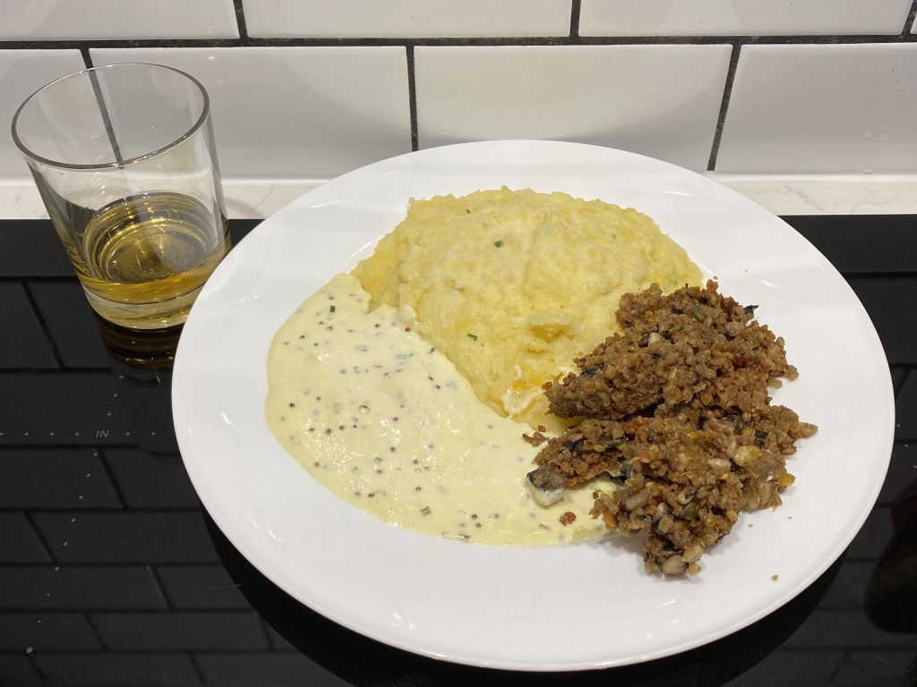 Haggis, clapshot, whisky sauce and whisky