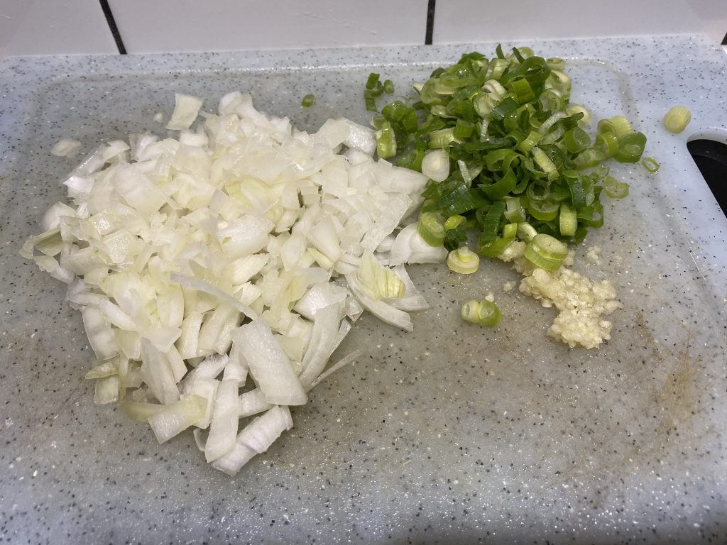 Onions, spring onions and garlic