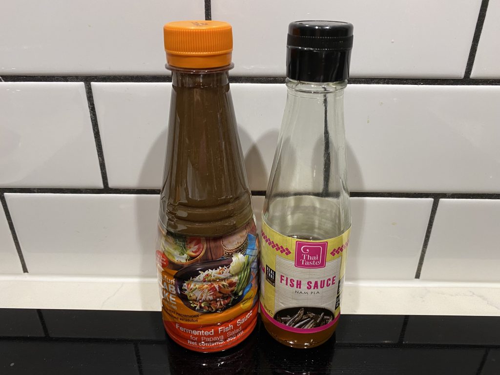 Fermented and normal fish sauces
