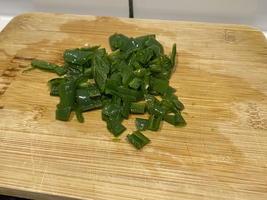 Chopped green chilies