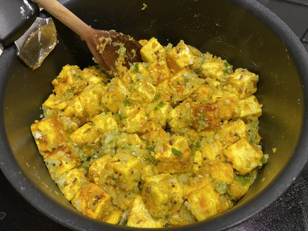 Adding flavour to the paneer