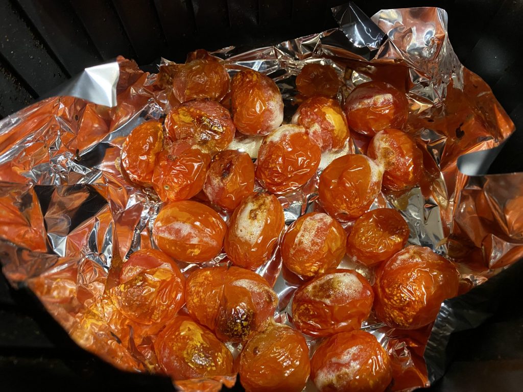 Air-fried tomatoes