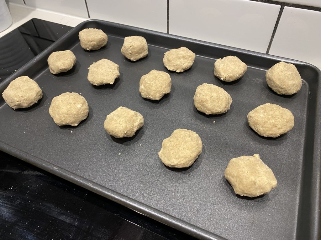 Polvorones ready for the oven