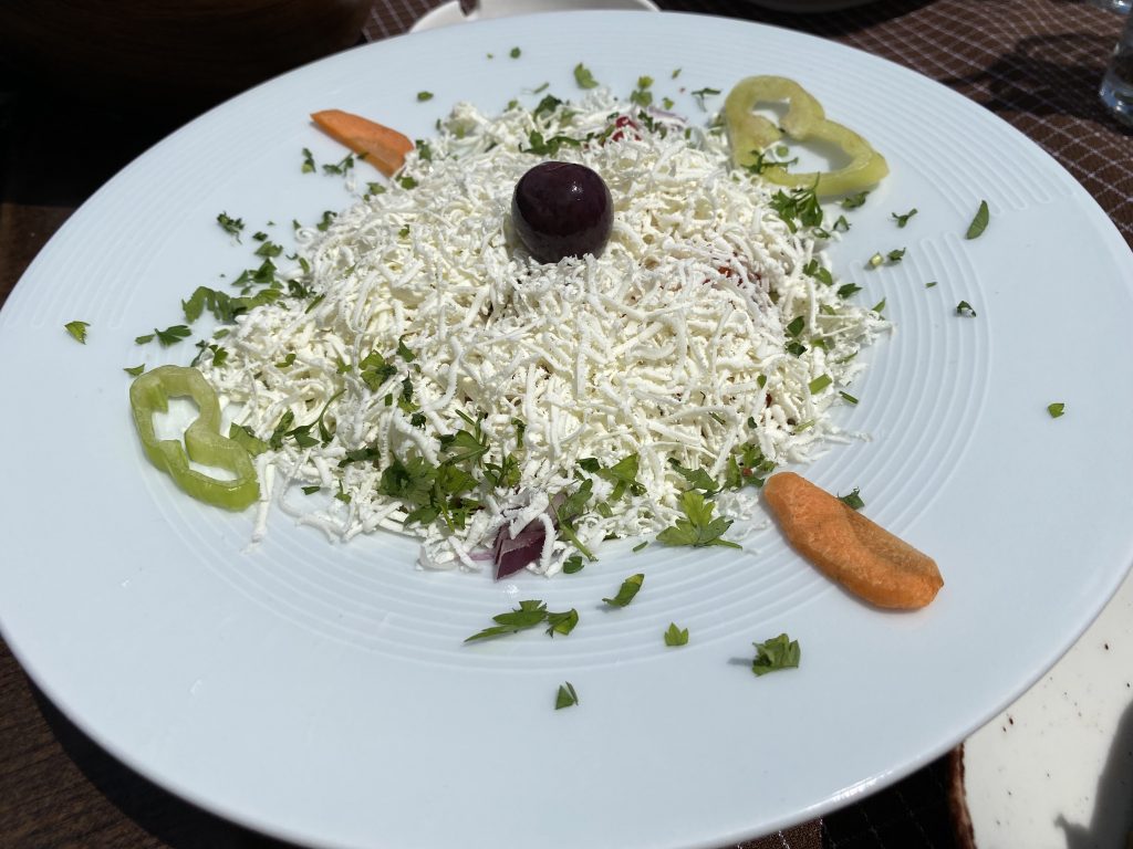 Lunch at Restaurant Čun Shopska salad