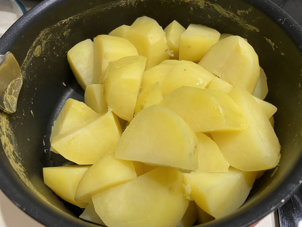 Boiled potatoes for mashing