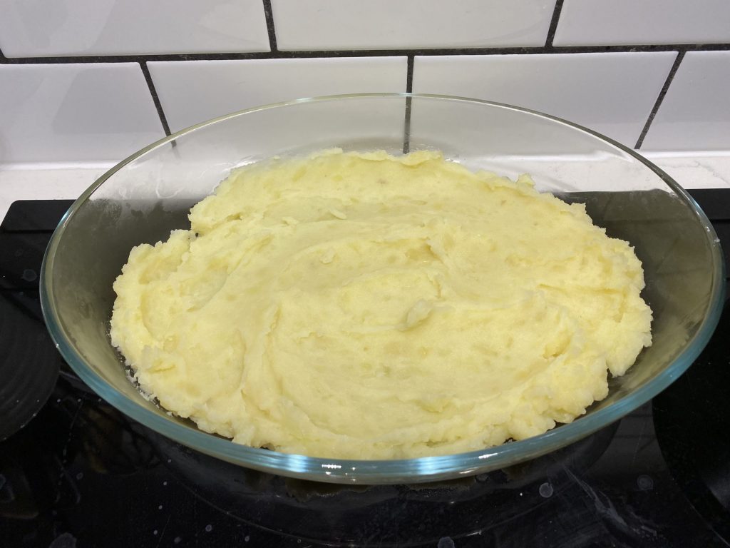 Bottom layer of mashed potato