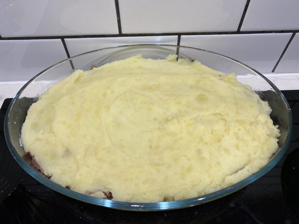 Top layer of mashed potato