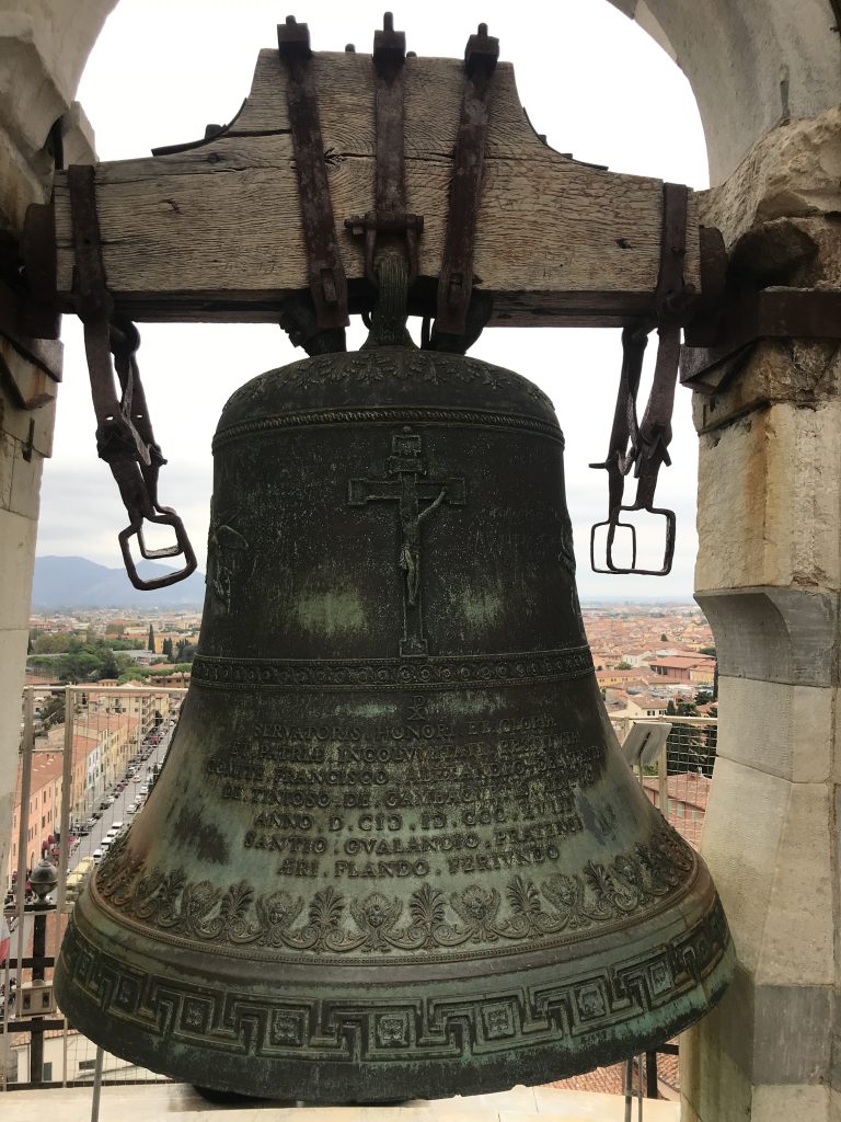 Bell at the top of the Leaning Tower of Pisa